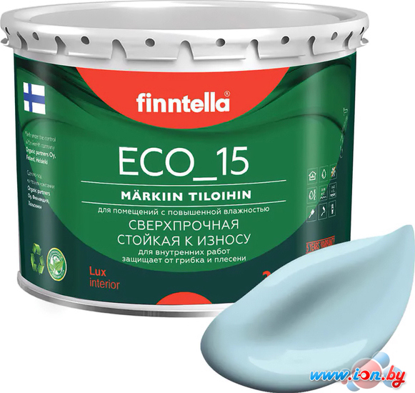 Краска Finntella Eco 15 Jaata F-10-1-3-FL018 2.7 л (светло-голубой) в Могилёве