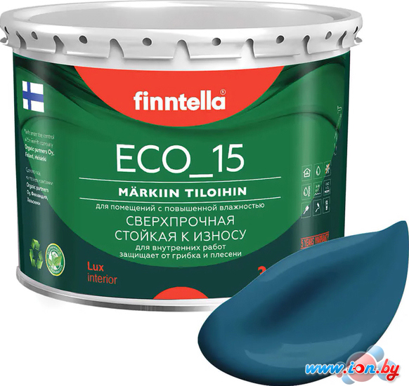 Краска Finntella Eco 15 Myrsky F-10-1-3-FL011 2.7 л (бирюзовый) в Бресте