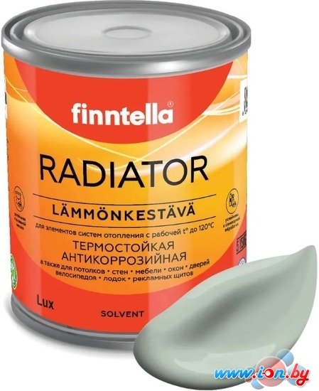 Краска Finntella Radiator Meditaatio F-19-1-1-FL043 0.9 л (серо-зеленый) в Бресте