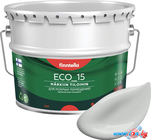 Краска Finntella Eco 15 Tuhka F-10-1-9-FL063 9 л (светло-серый) в Могилёве