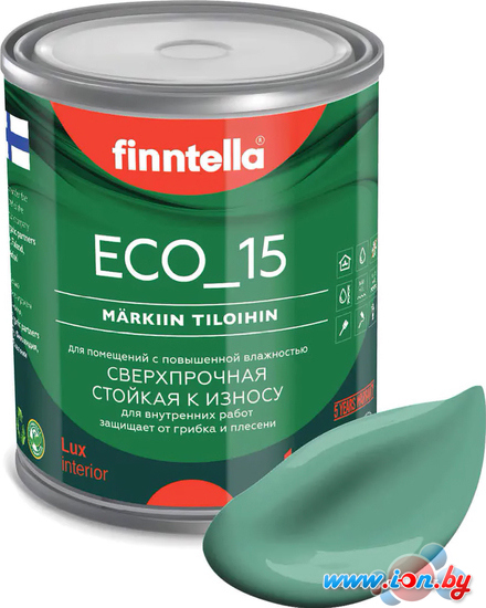 Краска Finntella Eco 15 Jade F-10-1-1-FL036 0.9 л (бирюзовый) в Могилёве