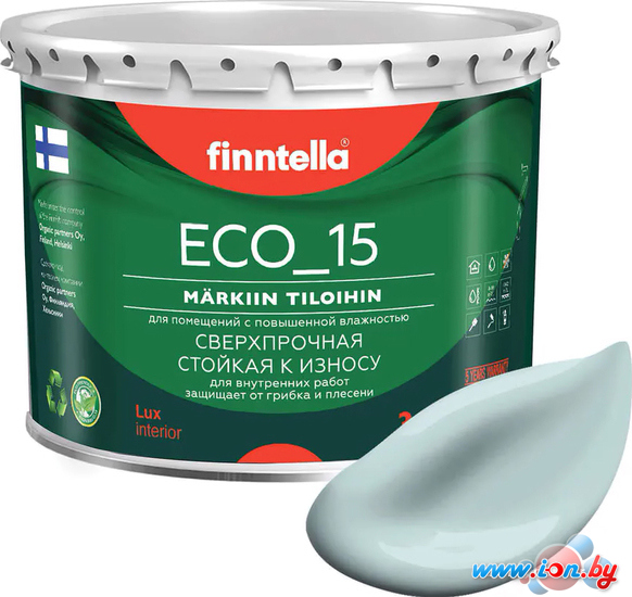 Краска Finntella Eco 15 Aamu F-10-1-3-FL019 2.7 л (светло-голубой) в Бресте