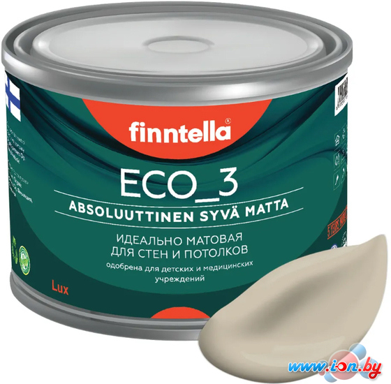 Краска Finntella Eco 3 Wash and Clean Jolie F-08-1-3-LG239 2.7 л (бежевый) в Витебске