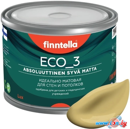 Краска Finntella Eco 3 Wash and Clean Syksy F-08-1-1-LG135 0.9 л (пригл.-желтый) в Витебске