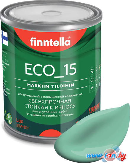 Краска Finntella Eco 15 Viilea F-10-1-1-FL037 0.9 л (светло-бирюзовый) в Витебске