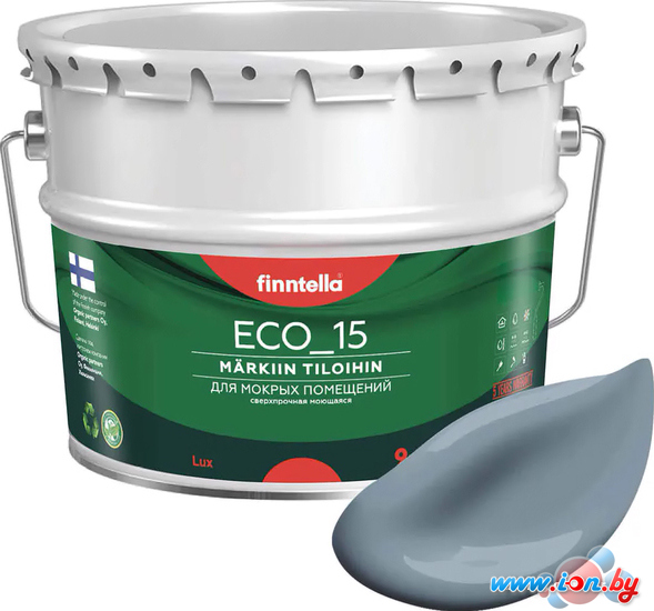 Краска Finntella Eco 15 Harmaa F-10-1-9-FL005 9 л (серо-голубой) в Витебске