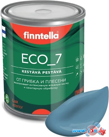 Краска Finntella Eco 7 Terassininen F-09-2-1-FL013 0.9 л (пастельный синий) в Могилёве