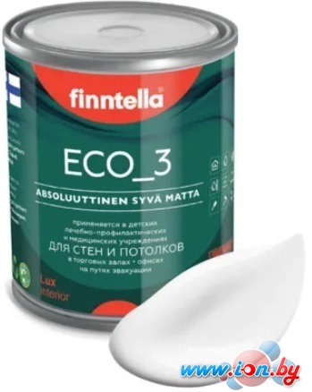 Краска Finntella Eco 3 Wash and Clean Lumi F-08-1-1-FL134 0.9 л (белый) в Витебске