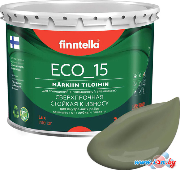 Краска Finntella Eco 15 Oliivi F-10-1-3-FL021 2.7 л (темно-зеленый) в Бресте