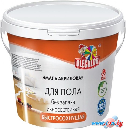 Эмаль Olecolor Акриловая для пола 2.5 кг (красно-коричневый) в Витебске