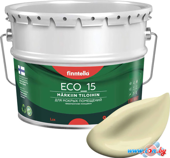 Краска Finntella Eco 15 Cocktail F-10-1-9-FL119 9 л (жемчужно-белый) в Могилёве