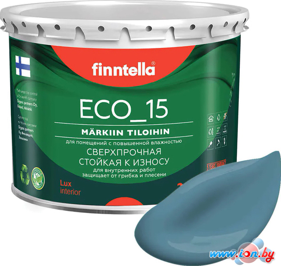 Краска Finntella Eco 15 Enkeli F-10-1-3-FL012 2.7 л (пастельно-бирюзовый) в Бресте