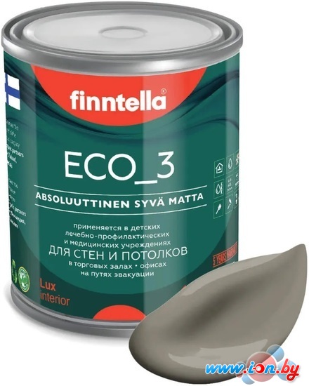 Краска Finntella Eco 3 Wash and Clean Maa F-08-1-1-LG233 0.9 л (св.-коричневый) в Витебске