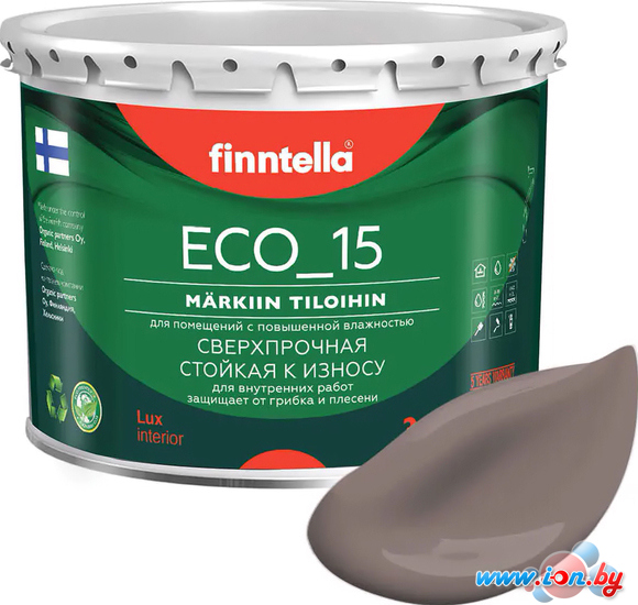 Краска Finntella Eco 15 Maitosuklaa F-10-1-3-FL074 2.7 л (коричневый) в Могилёве