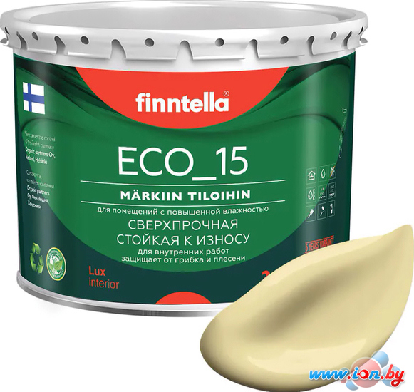 Краска Finntella Eco 15 Hirssi F-10-1-3-FL118 2.7 л (пастельно-желтый) в Бресте