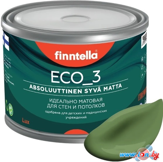 Краска Finntella Eco 3 Wash and Clean Vihrea F-08-1-3-LG86 2.7 л (зеленый) в Бресте