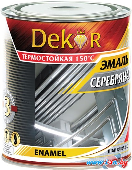 Эмаль Dekor ПФ-115 (серебряный, 0.8 кг) в Гомеле