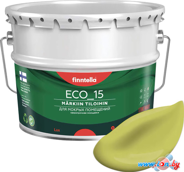 Краска Finntella Eco 15 Lahtee F-10-1-9-FL031 9 л (светло-зеленый) в Могилёве