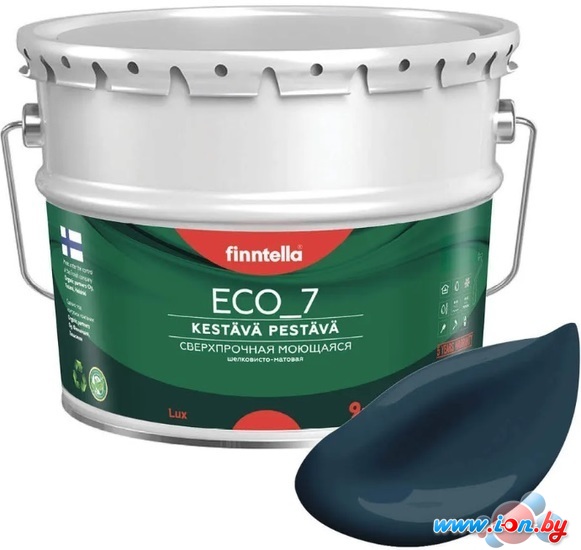 Краска Finntella Eco 7 Yo F-09-2-9-FL009 9 л (сине-зеленый) в Бресте