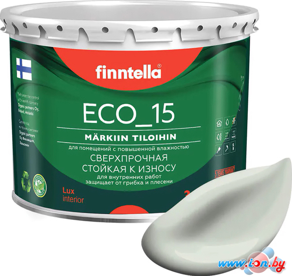 Краска Finntella Eco 15 Pinnattu F-10-1-3-FL055 2.7 л (светло серо-зеленый) в Витебске