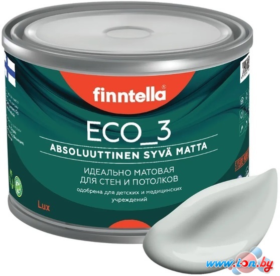 Краска Finntella Eco 3 Wash and Clean Sumu F-08-1-9-LG182 9 л (бледно-серый) в Гомеле