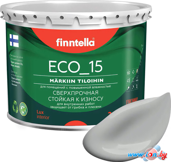 Краска Finntella Eco 15 Joki F-10-1-3-FL060 2.7 л (серый) в Витебске