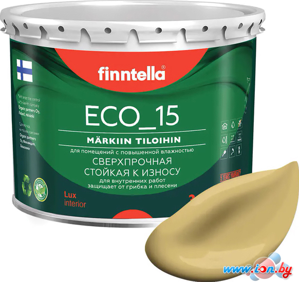 Краска Finntella Eco 15 Syksy F-10-1-3-FL117 2.7 л (приглушенный желтый) в Бресте