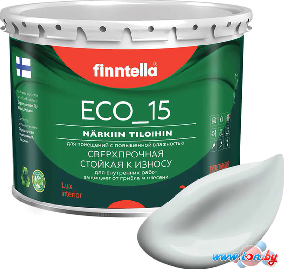 Краска Finntella Eco 15 Islanti F-10-1-3-FL066 2.7 л (серо-голубой) в Могилёве