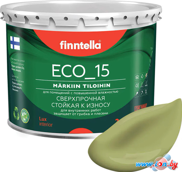 Краска Finntella Eco 15 Metsa F-10-1-3-FL032 2.7 л (зеленый) в Витебске