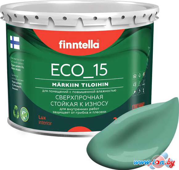 Краска Finntella Eco 15 Jade F-10-1-3-FL036 2.7 л (бирюзовый) в Бресте