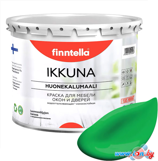 Краска Finntella Ikkuna Niitty F-34-1-9-FL131 9 л (луговой зеленый) в Витебске