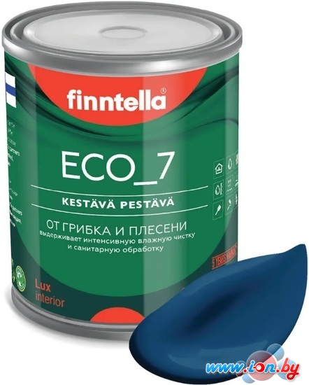 Краска Finntella Eco 7 Sininen Kuu F-09-2-1-FL003 0.9 л (лазурно-синий) в Бресте