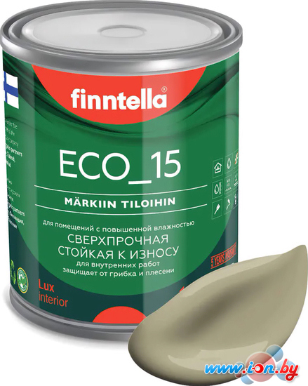 Краска Finntella Eco 15 Wai F-10-1-1-FL023 0.9 л (серо-зеленый) в Могилёве