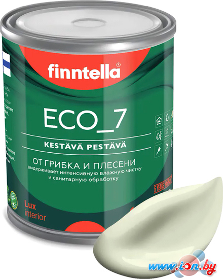 Краска Finntella Eco 7 Lootus F-09-2-1-FL122 0.9 л (пастельно зеленовато-желтый) в Гомеле