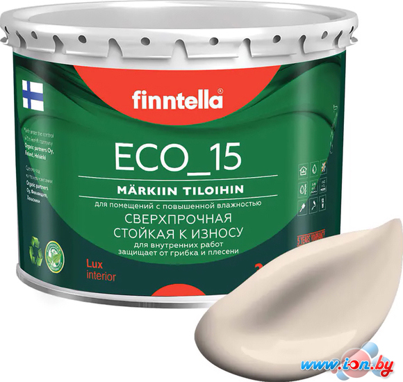 Краска Finntella Eco 15 Manteli F-10-1-3-FL100 2.7 л (бежевый) в Могилёве