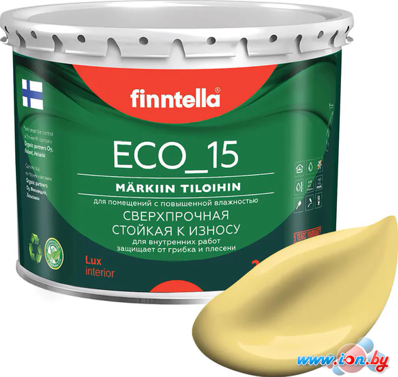 Краска Finntella Eco 15 Maissi F-10-1-3-FL114 2.7 л (светло-желтый) в Витебске