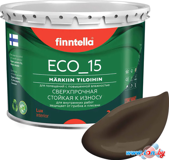 Краска Finntella Eco 15 Suklaa F-10-1-3-FL072 2.7 л (коричневый) в Бресте