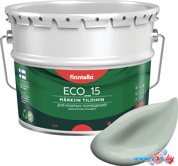 Краска Finntella Eco 15 Meditaatio F-10-1-9-FL043 9 л (серо-зеленый) в Витебске