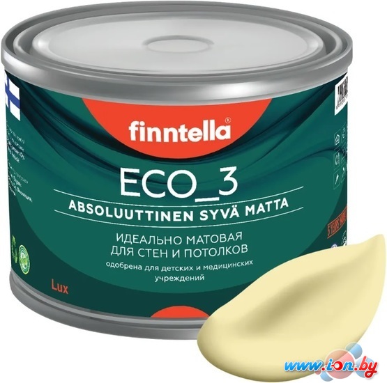 Краска Finntella Eco 3 Wash and Clean Sade F-08-1-1-LG172 0.9 л (светло-желтый) в Витебске