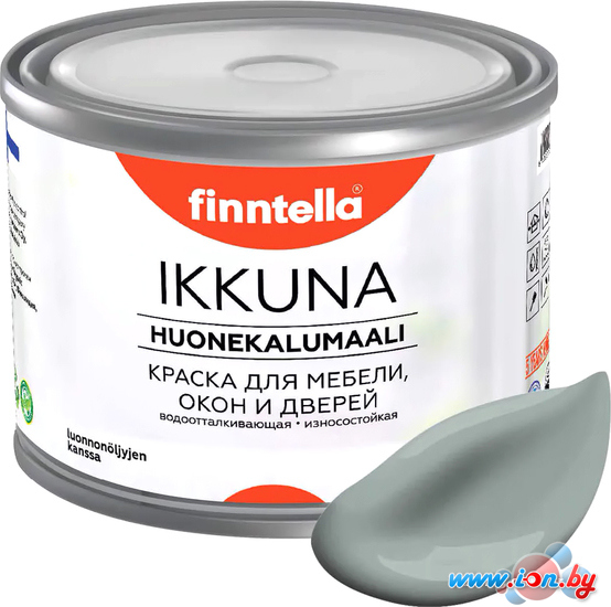 Краска Finntella Ikkuna Sammal F-34-1-9-FL052 9 л (серо-зеленый) в Бресте