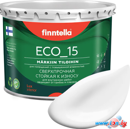 Краска Finntella Eco 15 White F-10-1-3 2.7 л (белый) в Бресте