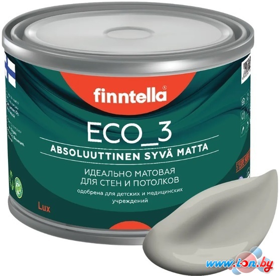 Краска Finntella Eco 3 Wash and Clean Kaiku F-08-1-3-LG218 9 л (сер-коричневый) в Бресте