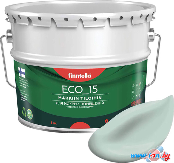 Краска Finntella Eco 15 Paistaa F-10-1-9-FL038 9 л (бледно-бирюзовый) в Могилёве