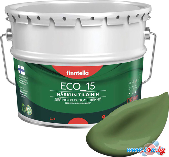 Краска Finntella Eco 15 Vihrea F-10-1-9-FL025 9 л (зеленый) в Могилёве