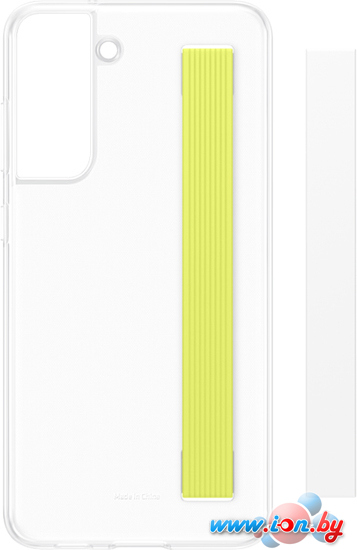Чехол для телефона Samsung Slim Strap Cover S21 FE (белый) в Могилёве