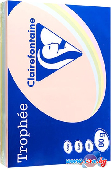 Офисная бумага Clairefontaine Trophee A4 80 г/кв.м 500 л 1703C (mix пастель) в Могилёве