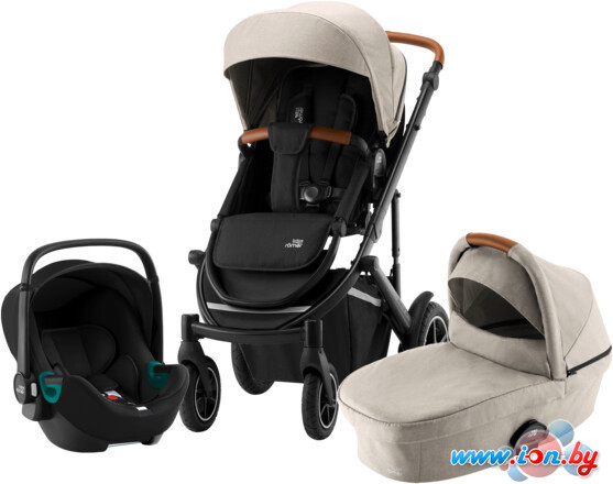 Универсальная коляска Britax Romer Smile III BS3 i-size 3 в 1 (Pure Beige/Space Black) в Бресте