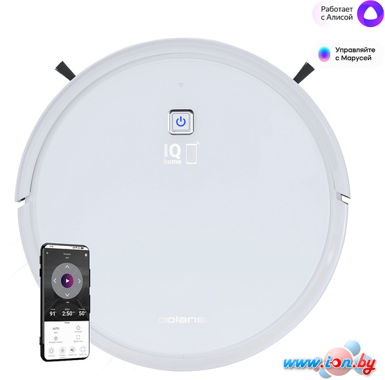 Робот-пылесос Polaris PVCR 4105 WI-FI IQ Home Aqua (белый) в Минске