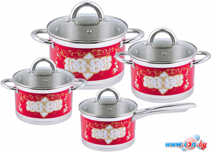 Набор кастрюль Pomi dOro Fiore red P-640362 в Могилёве