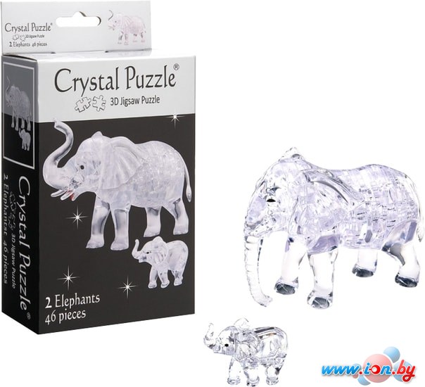 3Д-пазл Crystal Puzzle Два слона 90235 в Гомеле